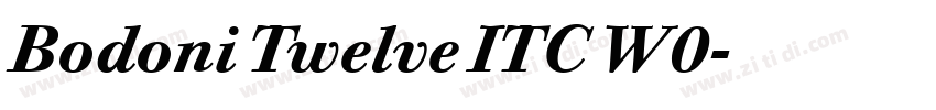 Bodoni Twelve ITC W0字体转换